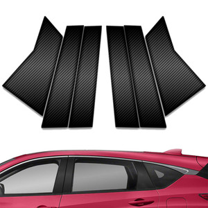 6pc Carbon Fiber Pillar Post Covers for 2019-2023 Acura RDX