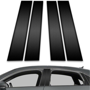 4pc Carbon Fiber Pillar Post Covers for 2015-2023 Audi A3 4dr