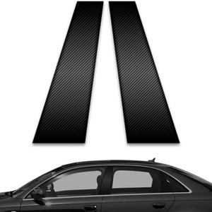 2pc Carbon Fiber Pillar Post Covers for 2005-2008 Audi A4