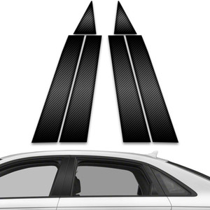 6pc Carbon Fiber Pillar Post Covers for 2009-2016 Audi A4