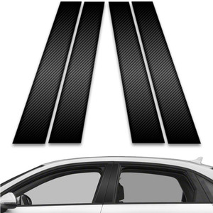 4pc Carbon Fiber Pillar Post Covers for 2009-2016 Audi A4