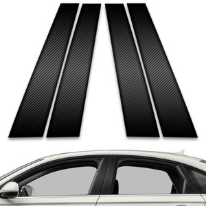 4pc Carbon Fiber Pillar Post Covers for 2012-2018 Audi A6