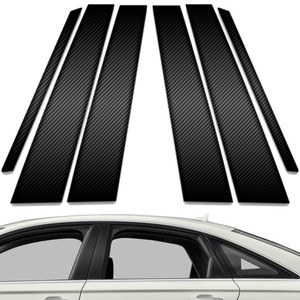 6pc Carbon Fiber Pillar Post Covers for 2012-2018 Audi A6
