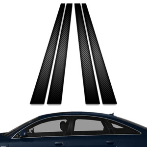 4pc Carbon Fiber Pillar Post Covers for 2005-2011 Audi A6