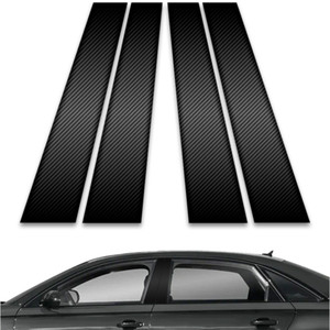 4pc Carbon Fiber Pillar Post Covers for 2012-2018 Audi A8
