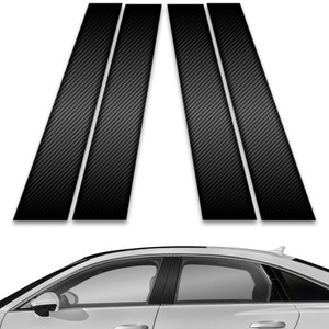 4pc Carbon Fiber Pillar Post Covers for 2019-2023 Audi A6