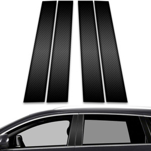 4pc Carbon Fiber Pillar Post Covers for 2007-2015 Audi Q7