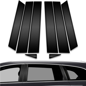 8pc Carbon Fiber Pillar Post Covers for 2007-2015 Audi Q7