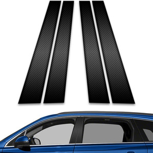 4pc Carbon Fiber Pillar Post Covers for 2016-2023 Audi Q7