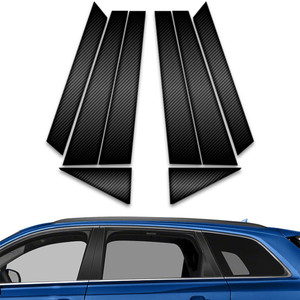 8pc Carbon Fiber Pillar Post Covers for 2016-2023 Audi Q7
