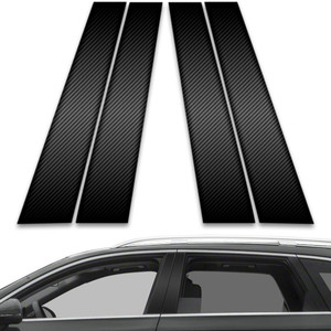 4pc Carbon Fiber Pillar Post Covers for 2012-2016 Audi Allroad