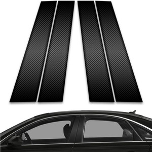 4pc Carbon Fiber Pillar Post Covers for 2010-2018 Audi A8