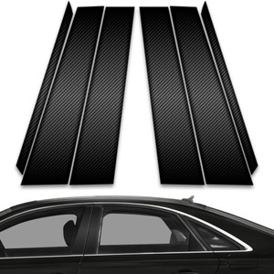 6pc Carbon Fiber Pillar Post Covers for 2010-2018 Audi A8