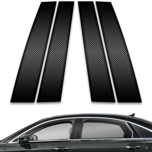 4pc Carbon Fiber Pillar Post Covers for 2019-2023 Audi A8