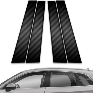 4pc Carbon Fiber Pillar Post Covers for 2018-2023 Audi Q5
