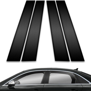 4pc Carbon Fiber Pillar Post Covers for 2018-2023 Audi S4