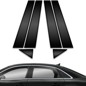 6pc Carbon Fiber Pillar Post Covers for 2018-2023 Audi S4