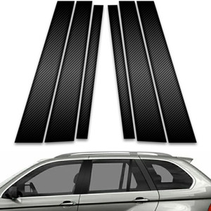 6pc Carbon Fiber Pillar Post Covers for 1999-2006 BMW X5