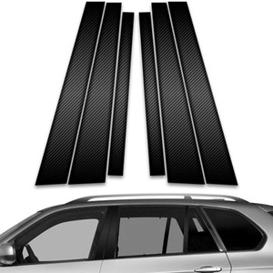 6pc Carbon Fiber Pillar Post Covers for 2007-2013 BMW X5