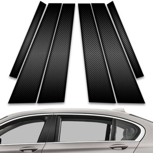 6pc Carbon Fiber Pillar Post Covers for 2016-2023 BMW 7 Series