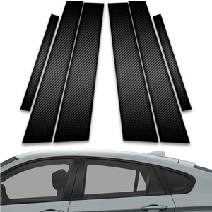 6pc Carbon Fiber Pillar Post Covers for 2011-2014 BMW X6