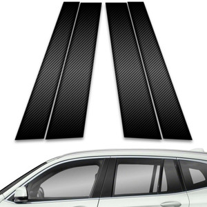 4pc Carbon Fiber Pillar Post Covers for 2018-2023 BMW X3