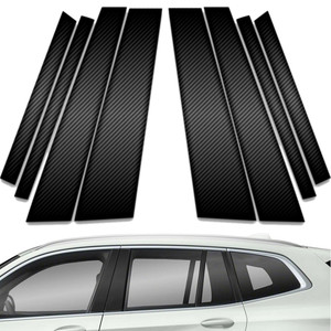8pc Carbon Fiber Pillar Post Covers for 2018-2023 BMW X3