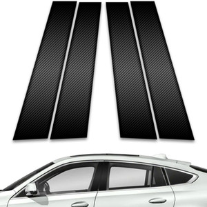 4pc Carbon Fiber Pillar Post Covers for 2020-2023 BMW X6