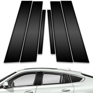 6pc Carbon Fiber Pillar Post Covers for 2020-2023 BMW X6
