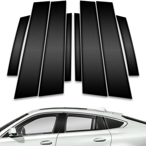 8pc Carbon Fiber Pillar Post Covers for 2020-2023 BMW X6