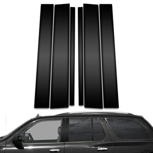 6pc Carbon Fiber Pillar Post Covers for 2004-2007 Buick Rainier