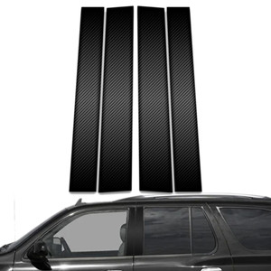 4pc Carbon Fiber Pillar Post Covers for 2004-2007 Buick Rainier