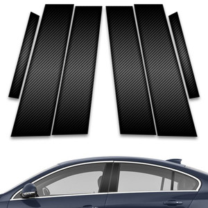 6pc Carbon Fiber Pillar Post Covers for 2011-2017 Buick Regal