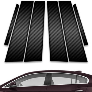 6pc Carbon Fiber Pillar Post Covers for 2010-2016 Buick Lacrosse