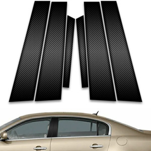 6pc Carbon Fiber Pillar Post Covers for 2006-2012 Buick Lucerne