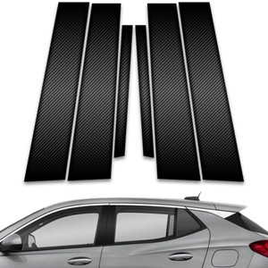 6pc Carbon Fiber Pillar Post Covers for 2023 Buick Encore GX