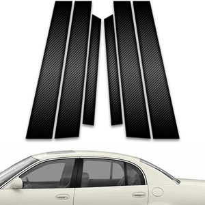 6pc Carbon Fiber Pillar Post Covers for 1997-2005 Buick Park Avenue