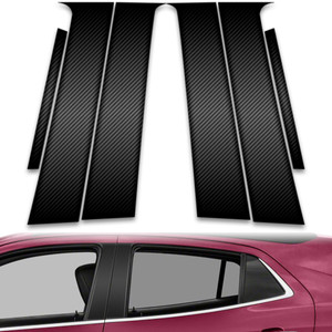 6pc Carbon Fiber Pillar Post Covers for 2013-2023 Buick Encore