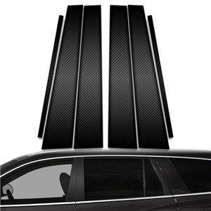 6pc Carbon Fiber Pillar Post Covers for 2007-2017 Buick Enclave