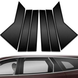 6pc Carbon Fiber Pillar Post Covers for 2018-2023 Buick Enclave