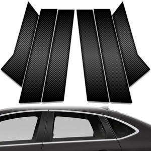 6pc Carbon Fiber Pillar Post Covers for 2012-2017 Buick Verano