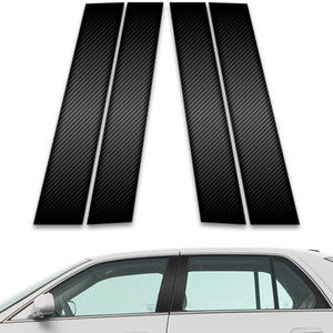 4pc Carbon Fiber Pillar Post Covers for 2000-2005 Cadillac DeVille