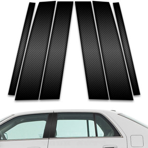 6pc Carbon Fiber Pillar Post Covers for 2000-2005 Cadillac DeVille