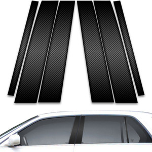 6pc Carbon Fiber Pillar Post Covers for 2006-2011 Cadillac DTS