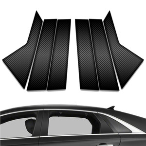 6pc Carbon Fiber Pillar Post Covers for 2013-2023 Cadillac XTS