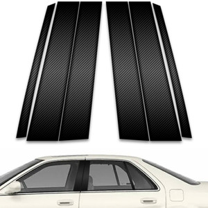 6pc Carbon Fiber Pillar Post Covers for 1998-2004 Cadillac Seville