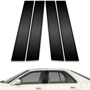 4pc Carbon Fiber Pillar Post Covers for 1998-2004 Cadillac Seville