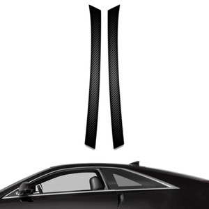 2pc Carbon Fiber Pillar Post Covers for 2008-2013 Cadillac CTS Coupe