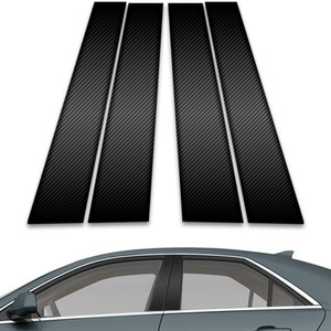 4pc Carbon Fiber Pillar Post Covers for 2008-2013 Cadillac CTS