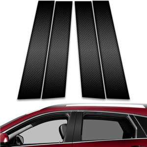 4pc Carbon Fiber Pillar Post Covers for 2010-2016 Cadillac SRX